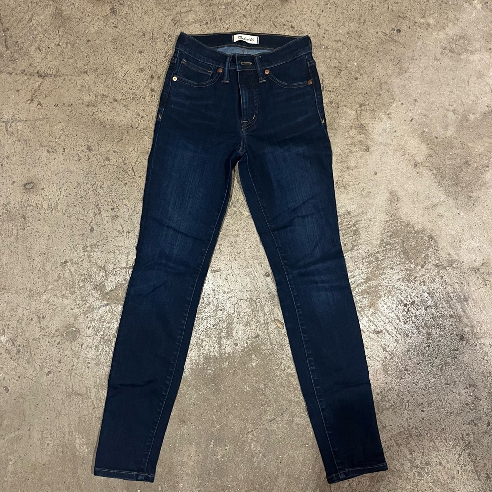 Madewell Women's Dark Wash Skinny Jeans 9” High Rise